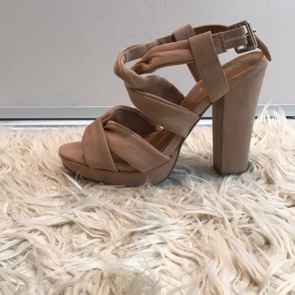 Report faux suede heels